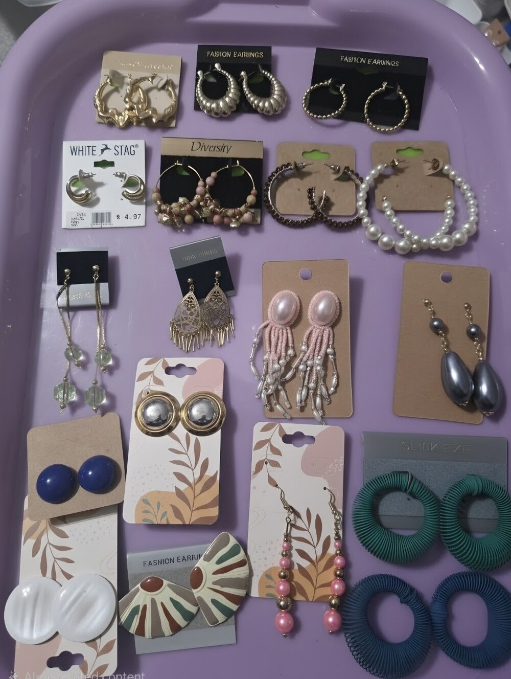 NEW-Vintage Earrings Lot-18 Pairs - Assorted Women's Fashion Earrings